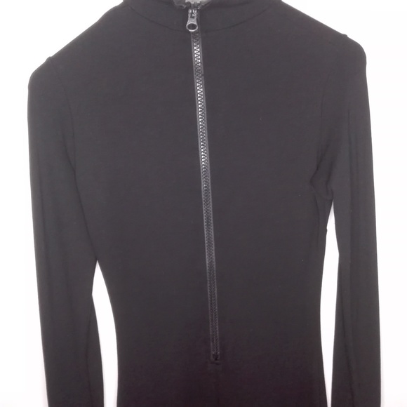 zara long sleeve midi low turtleneck dress - Picture 3 of 6